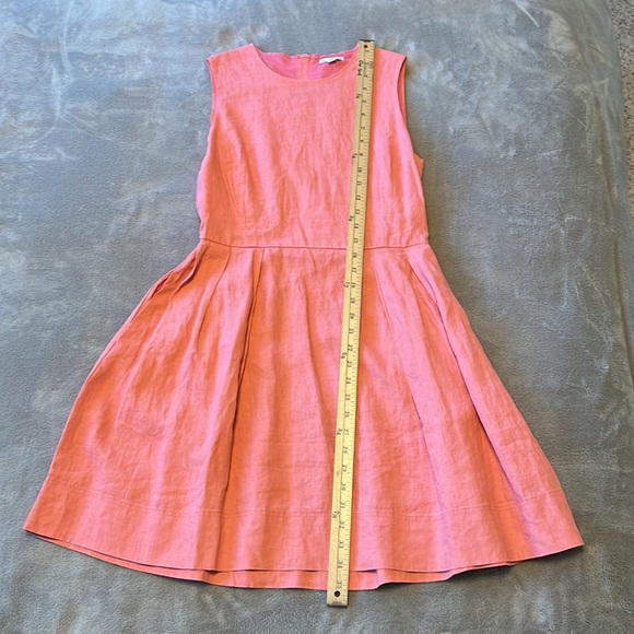 NWT GAP Coral Linen Fit & Flare Sleeveless Dress - Picture 11 of 16